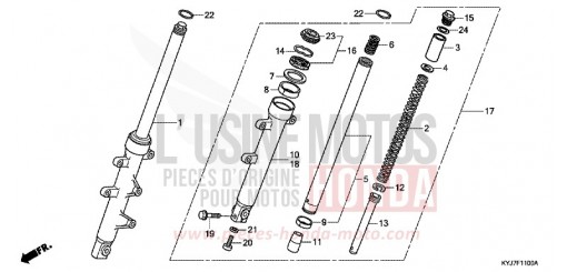 FRONT FORK CBR250RAB de 2011